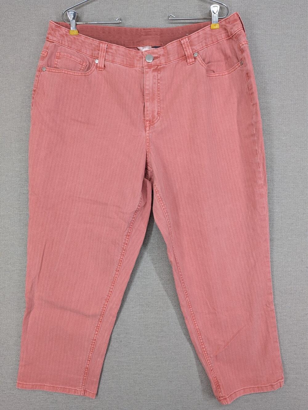 CJ Banks Crop Jeans Size 16W Average Coral -0725F10